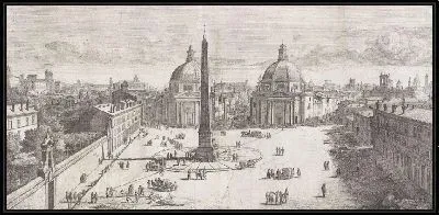 Картина Вид на Пьяцца дель Пополо в Риме