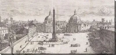 Картина Вид на Пьяцца дель Пополо в Риме