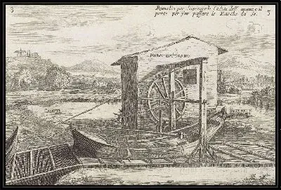 Зерновая мельница наверху