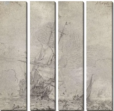 Три мастера с полными парусами