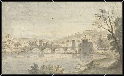 Вид на Понте Молле в Риме