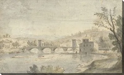 Вид на Понте Молле в Риме