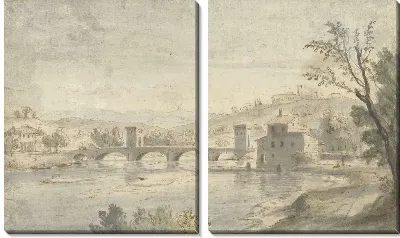 Вид на Понте Молле в Риме