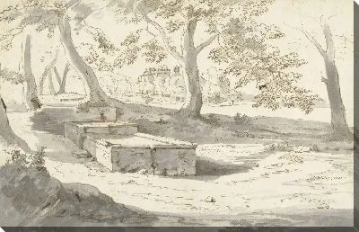 Картина Вид на аббатство Гроттаферрата