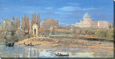 Картина Вид на замок Сант-Анджело и Ватикан, вид на Прати-ди-Кастелло