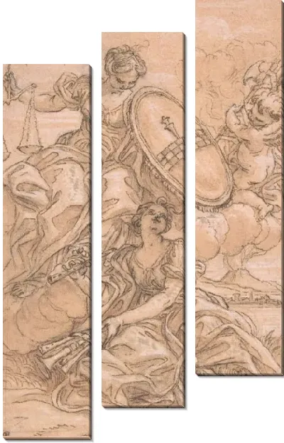 Картина Аллегорическая композиция: музыка и справедливость со спинольными руками