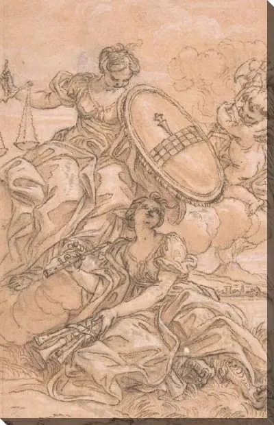 Картина Аллегорическая композиция: музыка и справедливость со спинольными руками