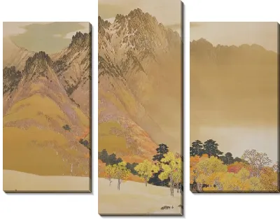 Картина Белое облако на красивых горах осенью