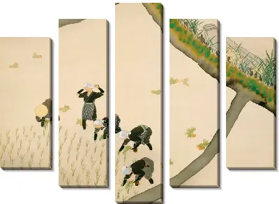 Картина Молодые дамы сажают рис