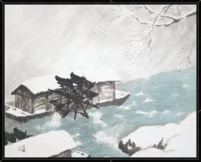 Картина снегопад