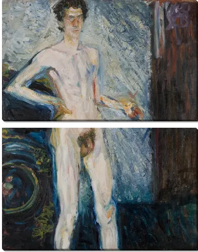 Картина Обнаженный автопортрет с палитрой