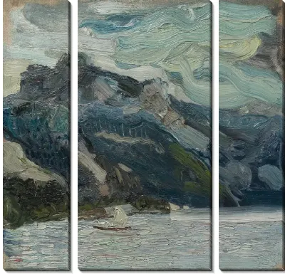 Озеро Траун с горой спящей гречанкой