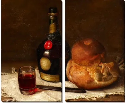 Картина Натюрморт с бутылкой бенедиктинца