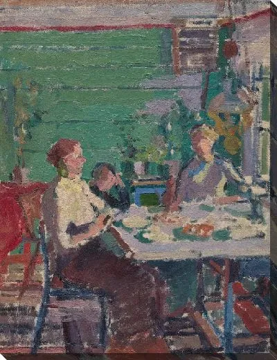 Картина Интерьерная сцена, возможно в Норвегии