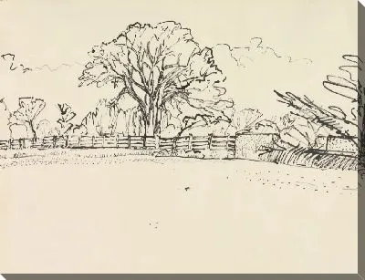 Пейзаж с забором