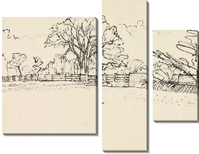 Пейзаж с забором