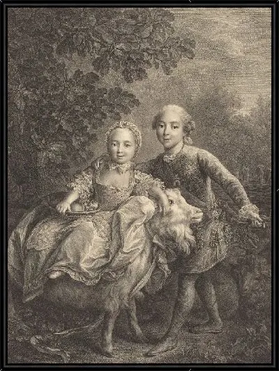 Картина Ле-Конт-д'Артоа в младенчестве с  Клотильда