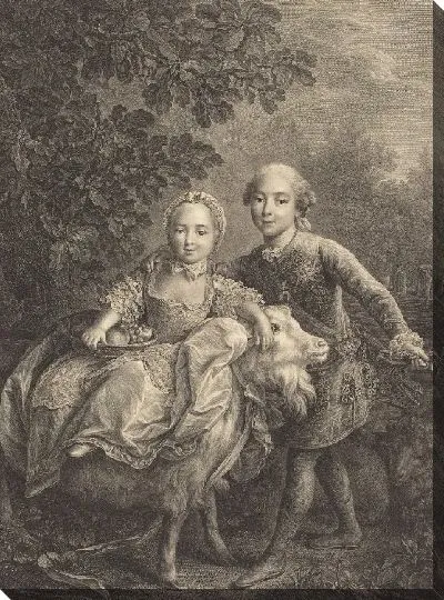 Картина Ле-Конт-д'Артоа в младенчестве с  Клотильда