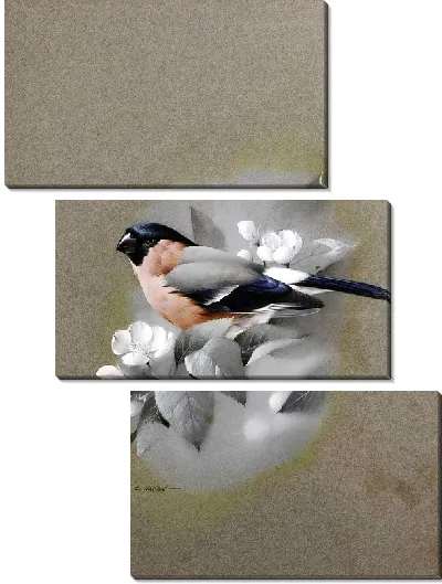 Модульная картина Снегирь (Bullfinchbullfinch)