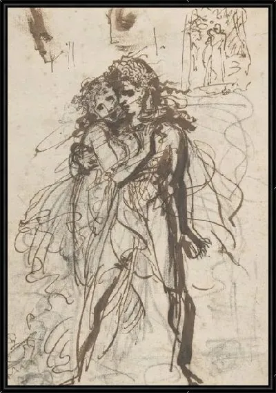 Картина Мужчина и женщина обнимаются