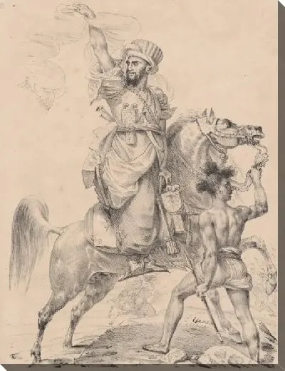 Картина Вождь мамлюков верхом зовет на помощь