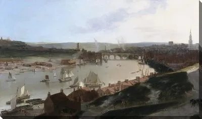 Картина Вид на Ньюкасл-апон-Тайн с ветряной мельницы к востоку от Сент-Эннса.