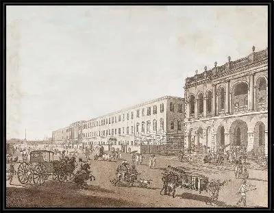 Старый дом суда и здание писателей с видом на Калькутту