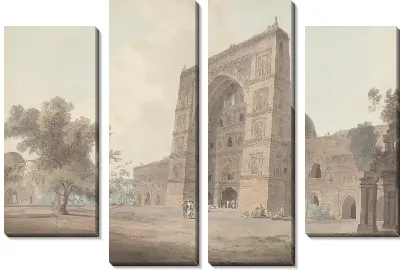Картина Главный вход в мечеть Джами, Джаунпур