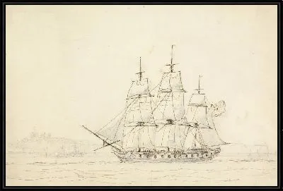 Трехмачтовый корабль