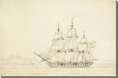 Трехмачтовый корабль