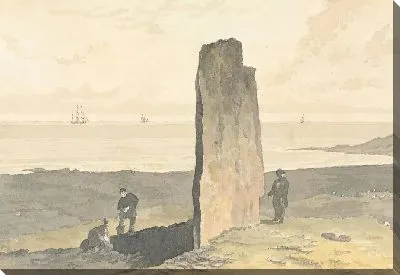 Картина Камень друидов в Стратере, рядом с Барвасом, остров Льюис