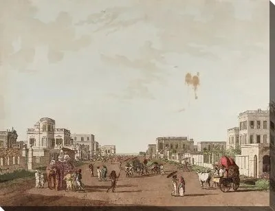 Картина Олд-Корт-Хаус-стрит с видом на юг от Калькутты