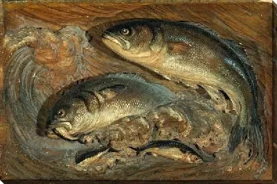 Картина маслом Натюрморт с рыбой (Still Life with Fish) №3