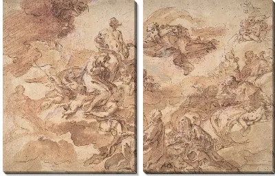 Картина Святой Иосиф, преподнесенный Богородицей Святой Троице