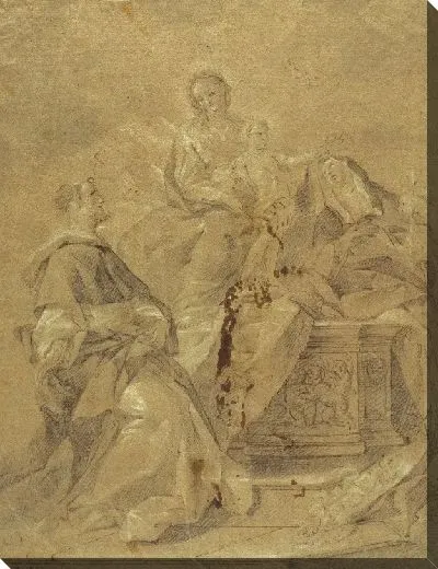 Картина Богоматерь с младенцем, святая Екатерина Сиенская и святой Доминик