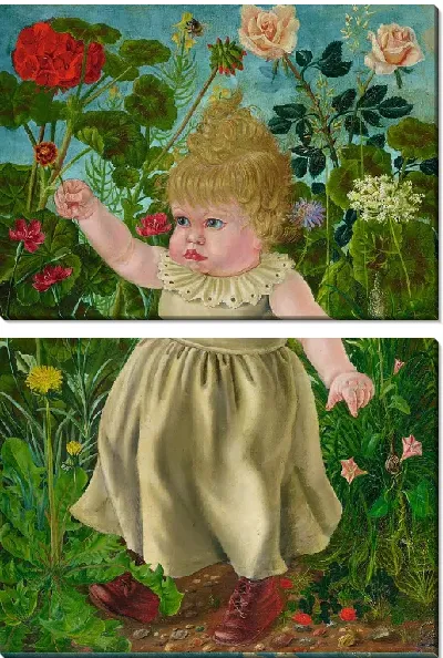 Картина Нелли среди цветов