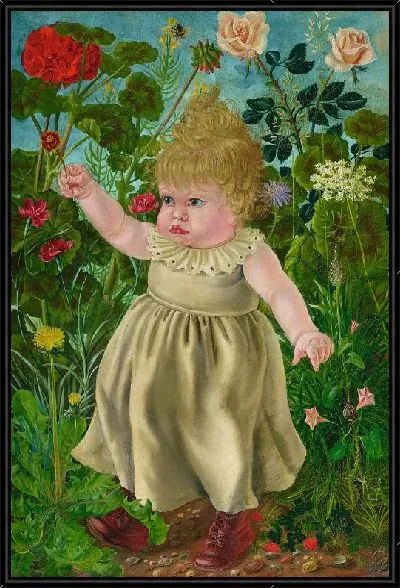 Картина Нелли среди цветов