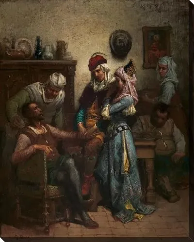 Картина Дон Кихота и Санчо Панса развлекают Василий и Китерия