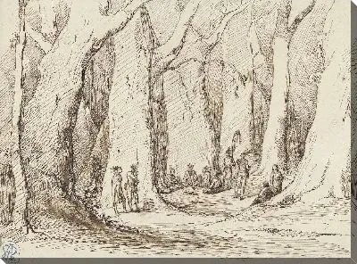 Встреча индейцев в высоком лесу