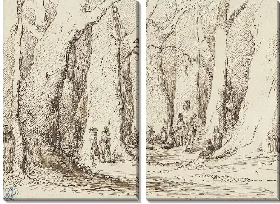 Встреча индейцев в высоком лесу