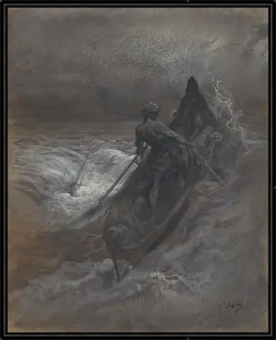 Картина После кораблекрушения - Эскиз иллюстрации Коулриджа «Изморозь древнего моряка»