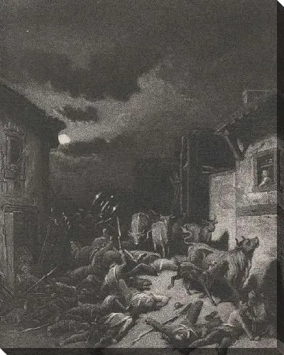 Картина Падшие солдаты в деревне