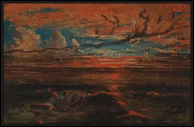 Закат на море после шторма