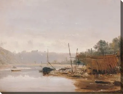 Картина Лодка возле Динан, Бретань