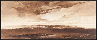 Картина Панорама побережья на закате