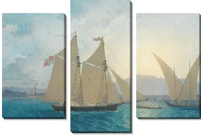 Картина Запуск "La Sorciére" на Женевском озере