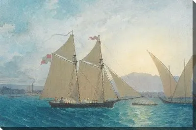 Картина Запуск "La Sorciére" на Женевском озере