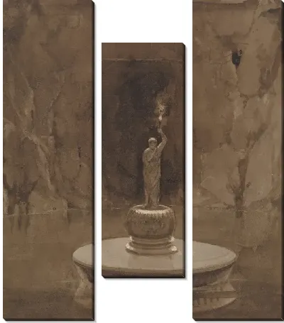 Картина Подземный бассейн со скульптурным торшером