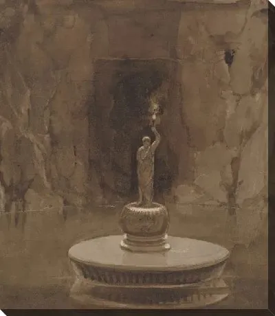 Картина Подземный бассейн со скульптурным торшером