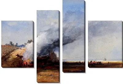 Картина Сжигание старой лодки